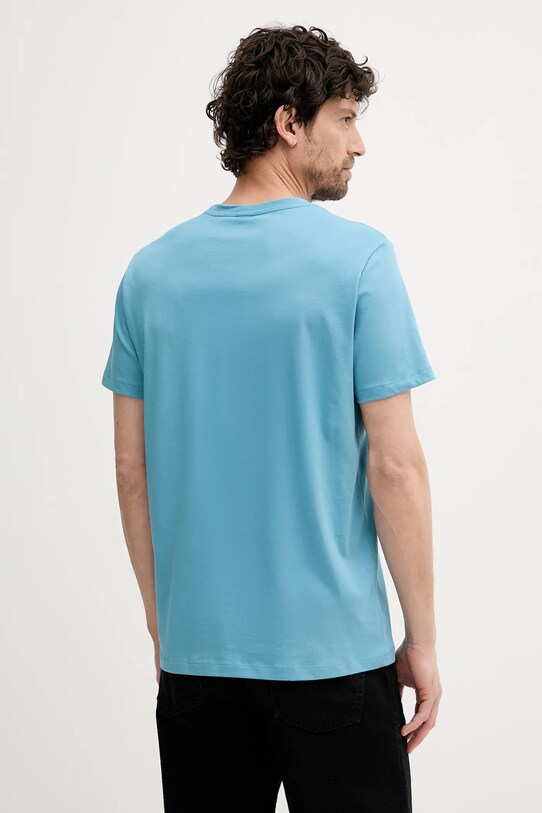 BOSS t-shirt bawełniany 50531401 turkusowy SS25