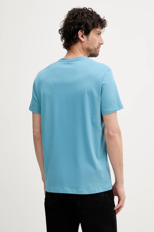 Βαμβακερό μπλουζάκι BOSS 50531401 τιρκουάζ AW25