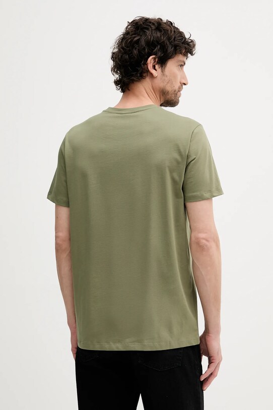 BOSS t-shirt bawełniany 50531401 zielony SS25