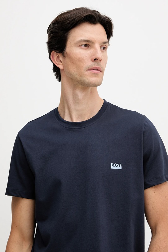 Хлопковая футболка BOSS голубой 50531401