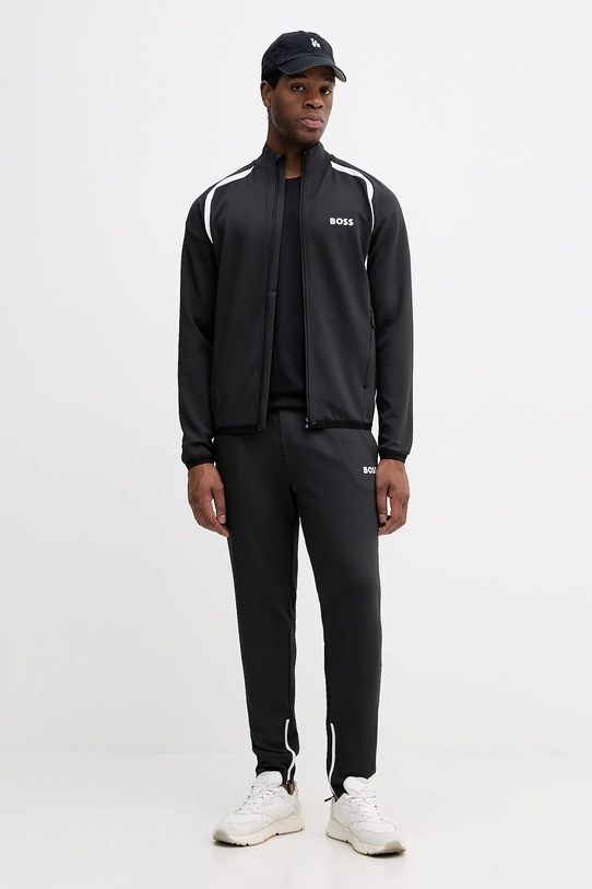 Хлопковая футболка BOSS 50531401 чёрный AW25