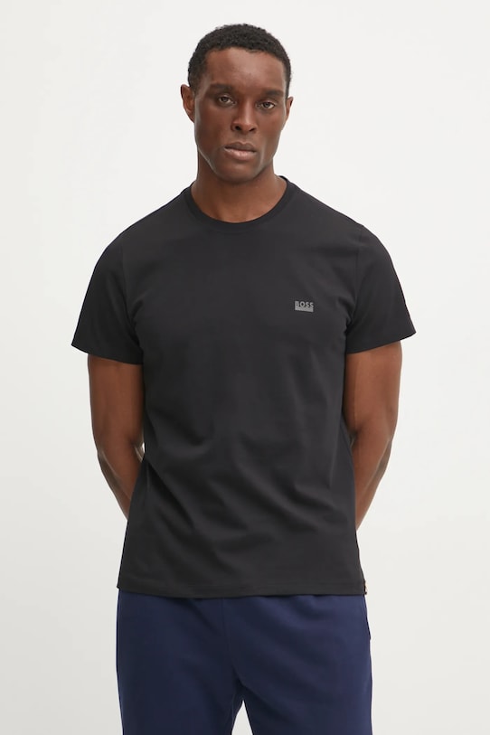 BOSS tricou din bumbac uni negru 50531401