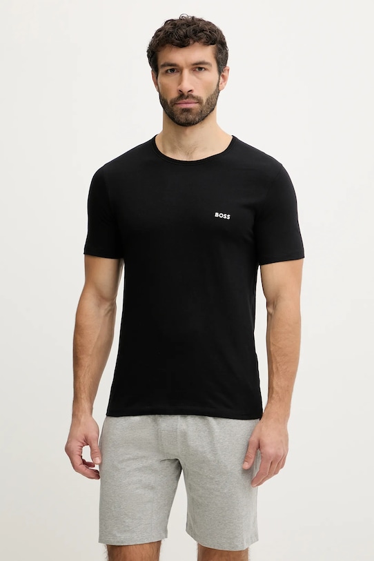 BOSS t-shirt bawełniany 3-pack TShirtRN 3P Classic granatowy 50532468