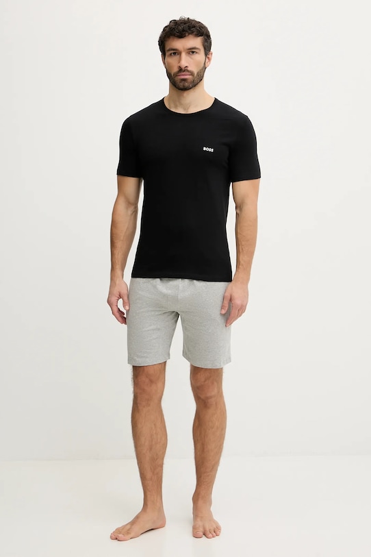 BOSS t-shirt bawełniany 3-pack TShirtRN 3P Classic granatowy 50532468