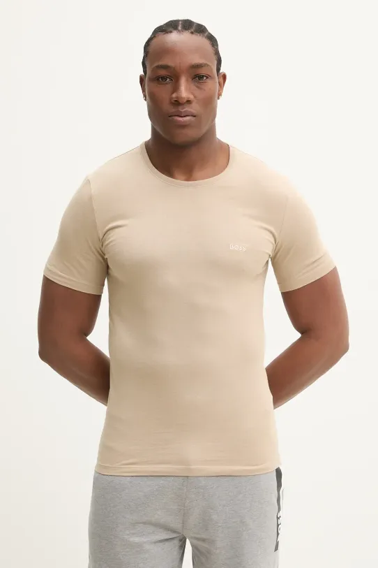 BOSS tricou din bumbac 3-pack 50532468 negru SS25