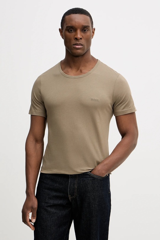 Odzież BOSS t-shirt bawełniany TShirtRN 3P Classic 3-pack 50532470 niebieski