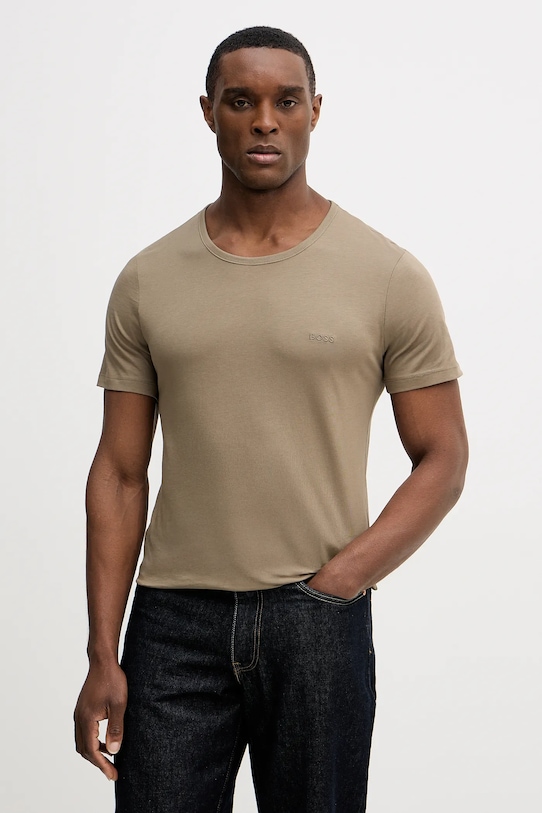 Odzież BOSS t-shirt bawełniany TShirtRN 3P Classic 3-pack 50532470 niebieski