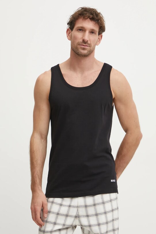 BOSS t-shirt bawełniany 3-pack 50532476 czarny SS25