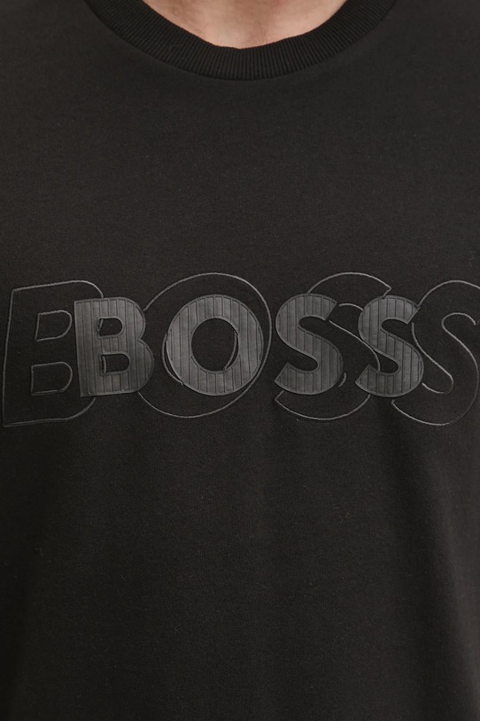 Bavlněné tričko Boss Green 50531271 černá