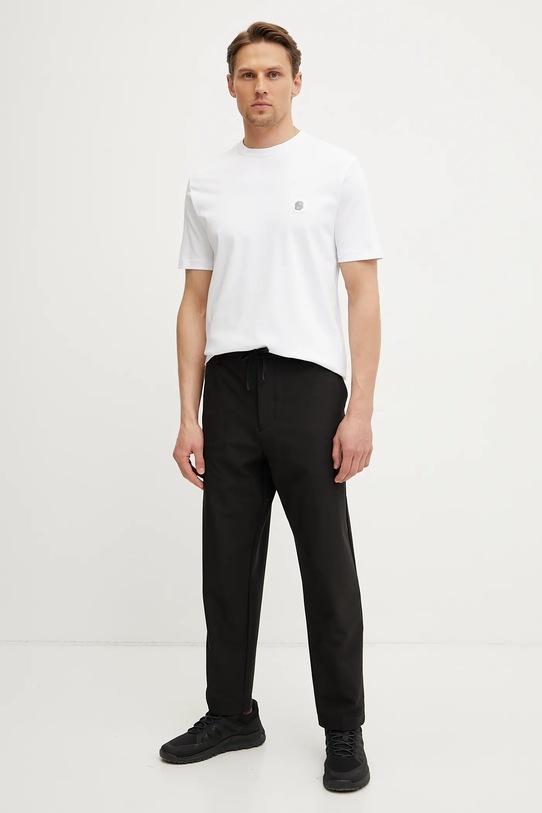 BOSS Green tricou din bumbac 50531569 alb SS25