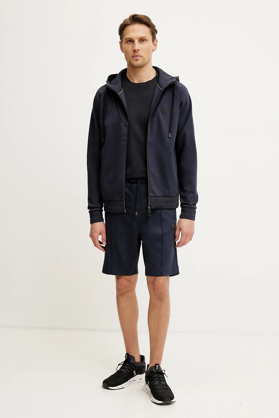 Хлопковая футболка BOSS Green 50531569 тёмно-синий SS25