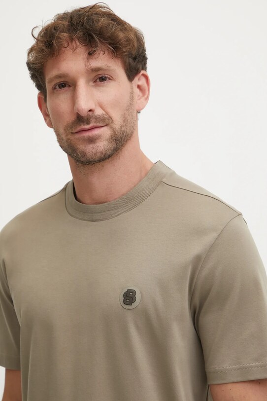 BOSS Green tricou din bumbac bej 50531569