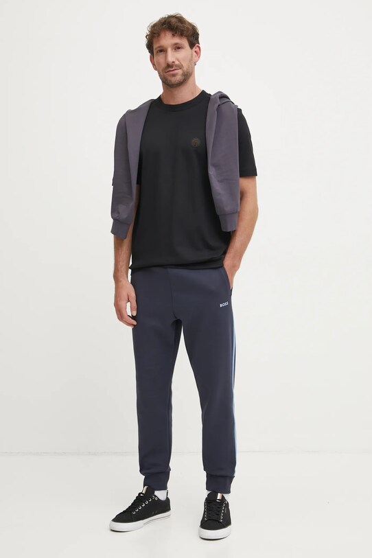 BOSS Green t-shirt bawełniany 50531569 czarny SS25