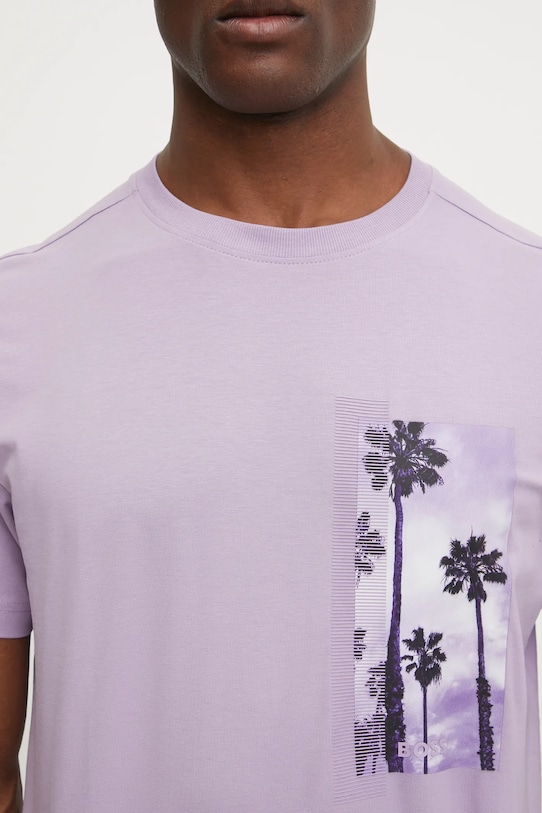 Kratka majica BOSS Green 50533233 vijolična