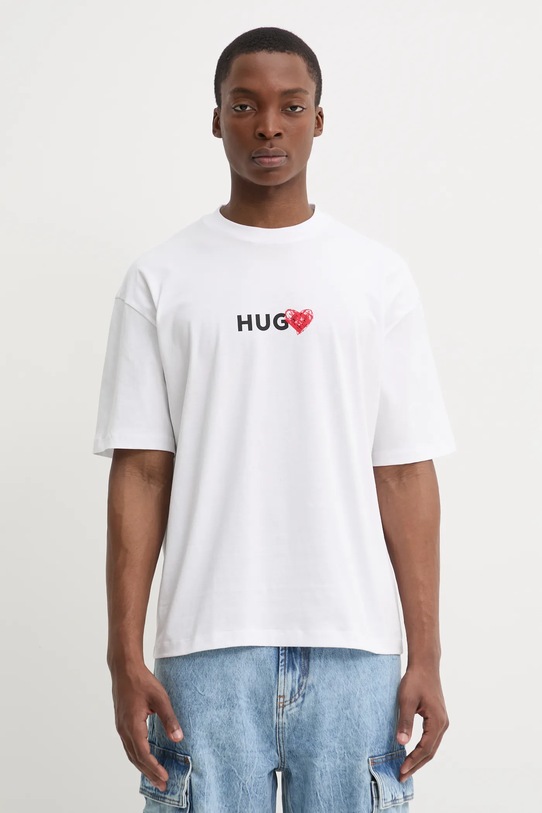 Одяг Бавовняна футболка HUGO Dewdam 50530557 білий