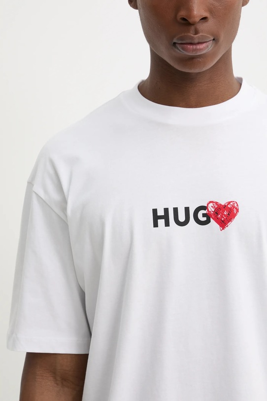 Бавовняна футболка HUGO Dewdam 50530557 білий