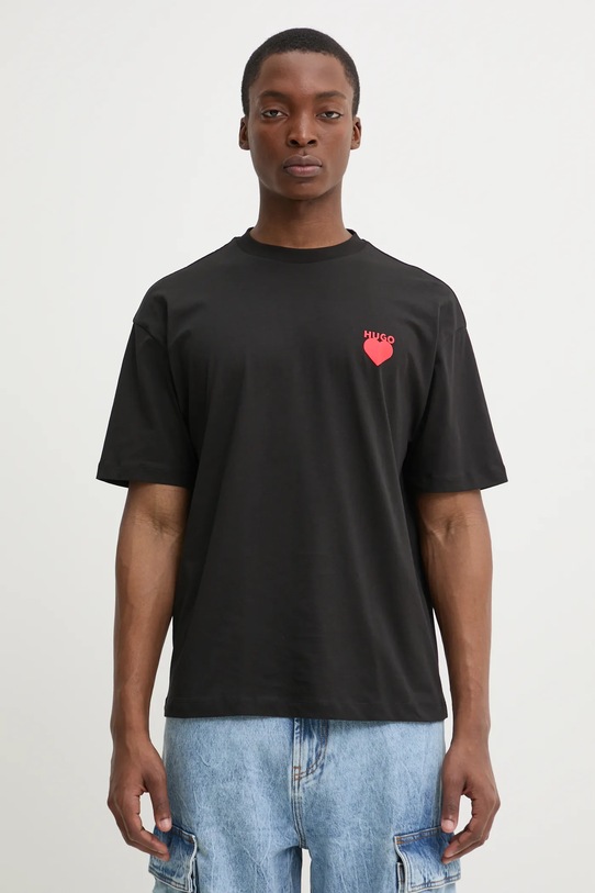 Odzież HUGO t-shirt bawełniany 50530557 czarny