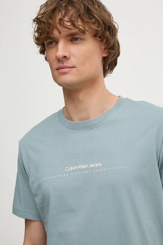 Бавовняна футболка Calvin Klein Jeans сірий J30J327075