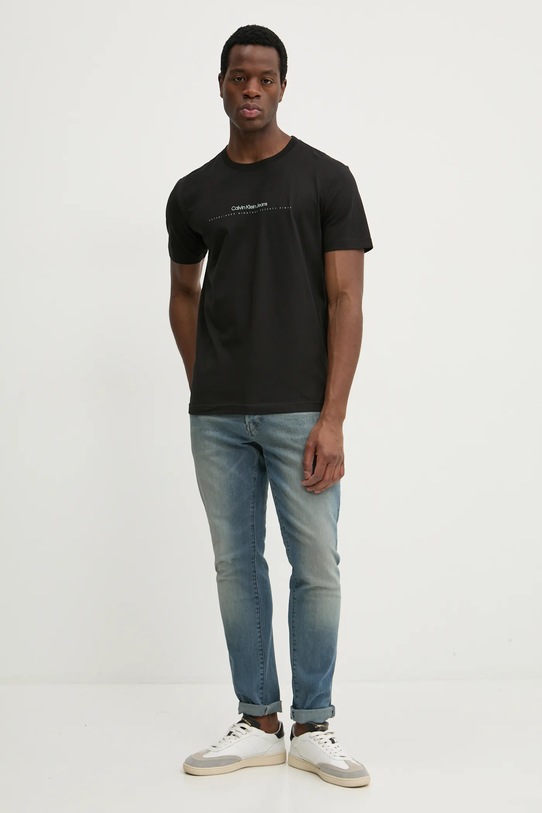 Calvin Klein Jeans t-shirt bawełniany J30J327075 czarny SS25