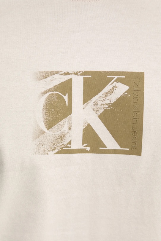 Calvin Klein Jeans t-shirt bawełniany beżowy J30J327077