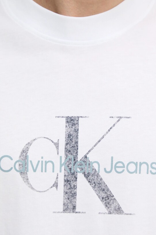 Хлопковая футболка Calvin Klein Jeans J30J327086 бежевый