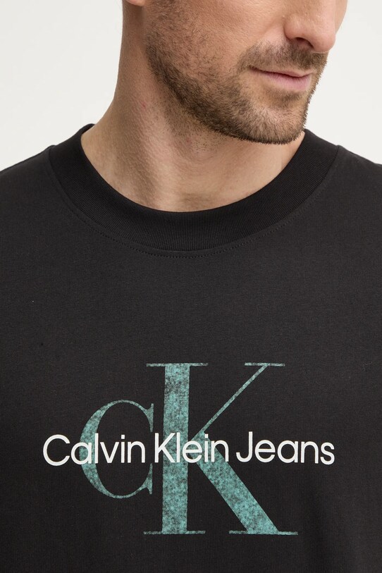 Хлопковая футболка Calvin Klein Jeans J30J327086 чёрный