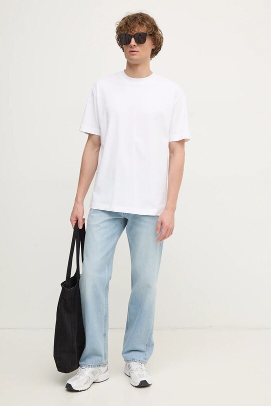 Îmbrăcăminte Calvin Klein Jeans tricou din bumbac J30J327089 alb