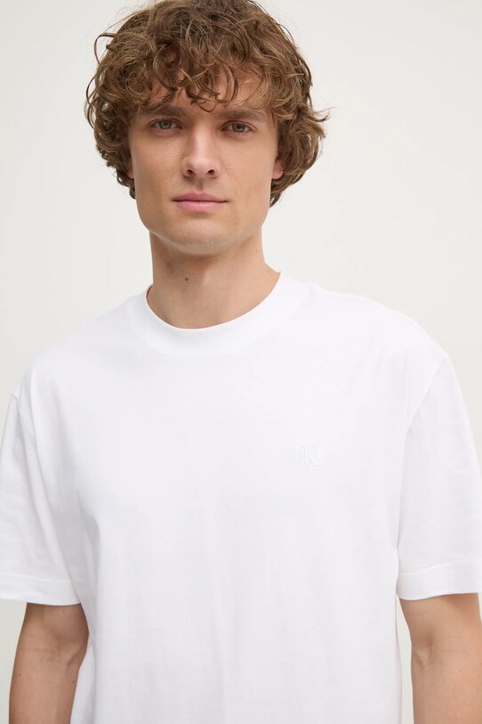 Calvin Klein Jeans tricou din bumbac alb J30J327089