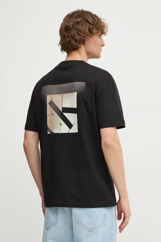 Oblečení Bavlněné tričko Calvin Klein Jeans J30J327089 černá