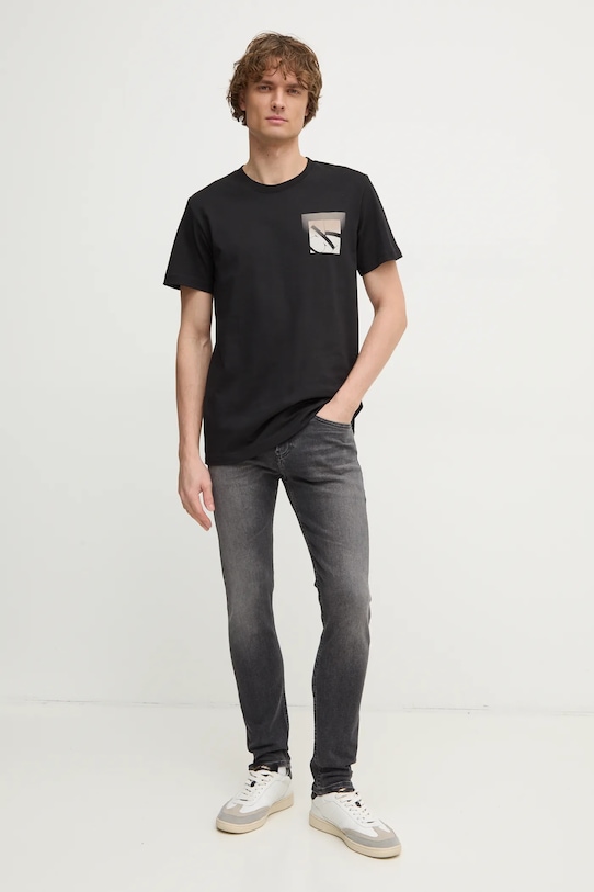 Calvin Klein Jeans t-shirt bawełniany J30J327092 czarny SS25