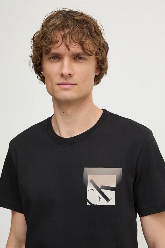 Calvin Klein Jeans t-shirt bawełniany czarny J30J327092