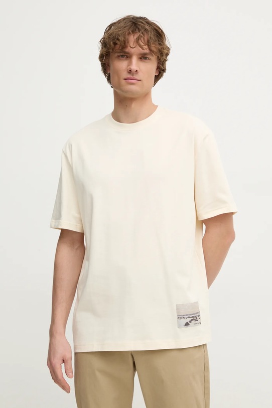 Îmbrăcăminte Calvin Klein Jeans tricou din bumbac J30J327094 bej