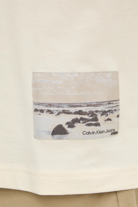 Calvin Klein Jeans tricou din bumbac J30J327094 bej