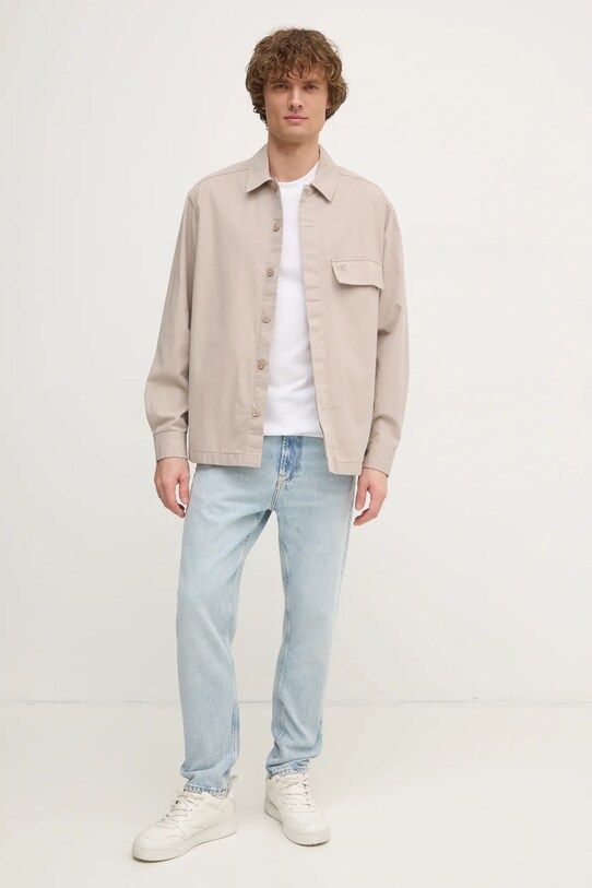 Футболка Calvin Klein Jeans J30J327100 бежевий SS25