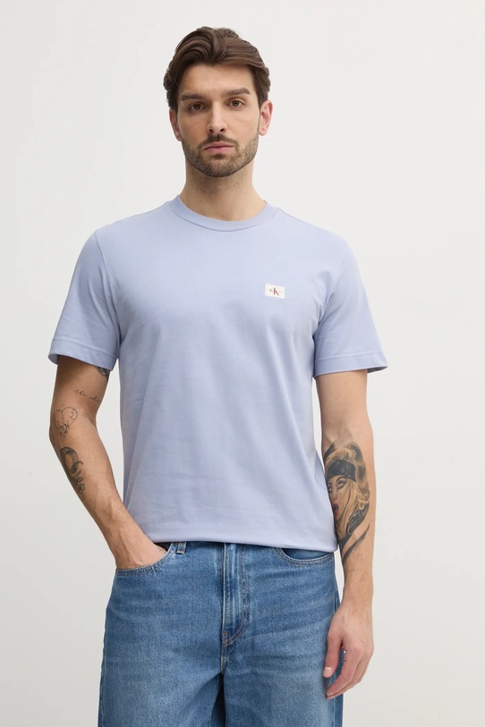 Calvin Klein Jeans tricou uni albastru J30J327100