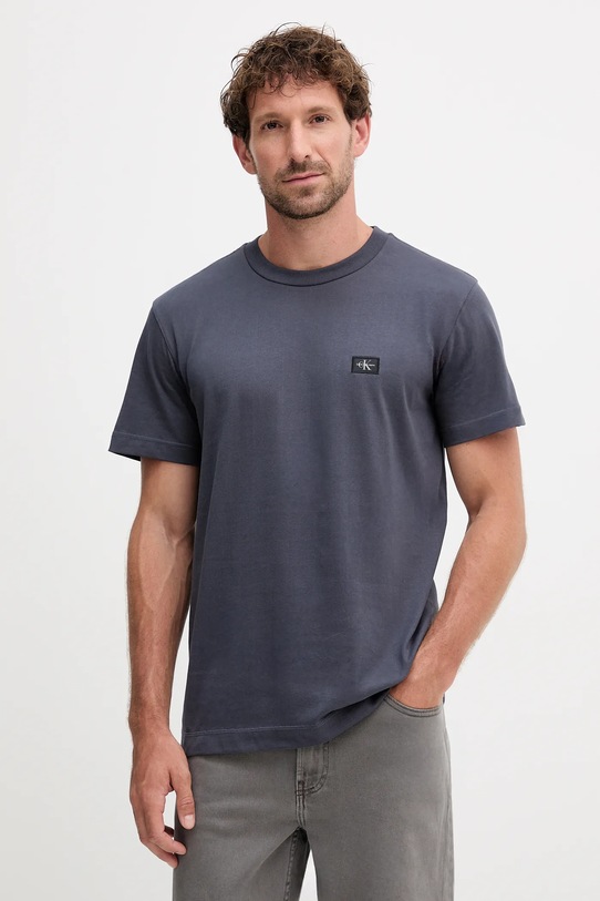 Calvin Klein Jeans t-shirt bawełna granatowy J30J327100