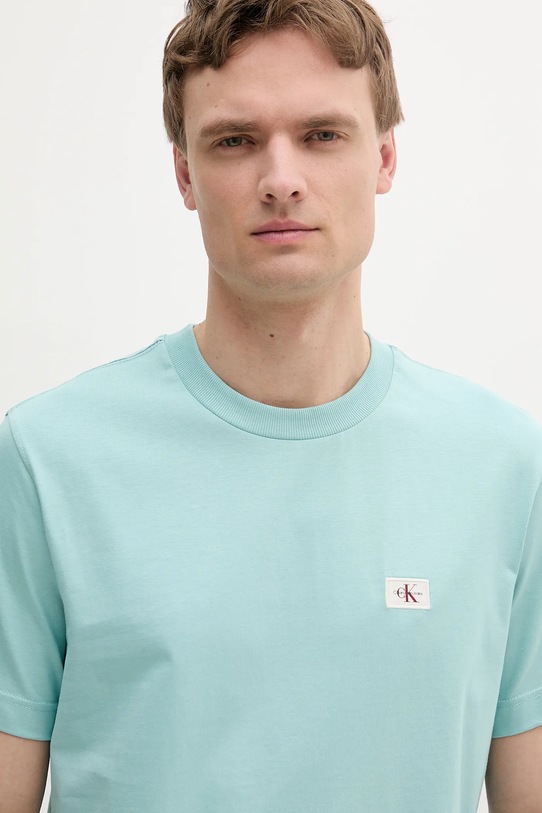 Oblečenie Tričko Calvin Klein Jeans J30J327100 tyrkysová