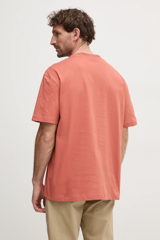 Дрехи Памучна тениска Calvin Klein Jeans J30J327107 оранжев