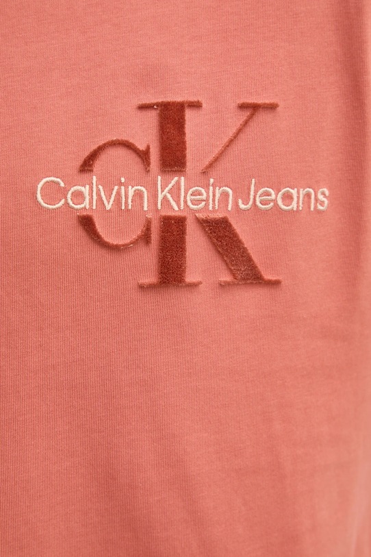 Памучна тениска Calvin Klein Jeans J30J327107 оранжев