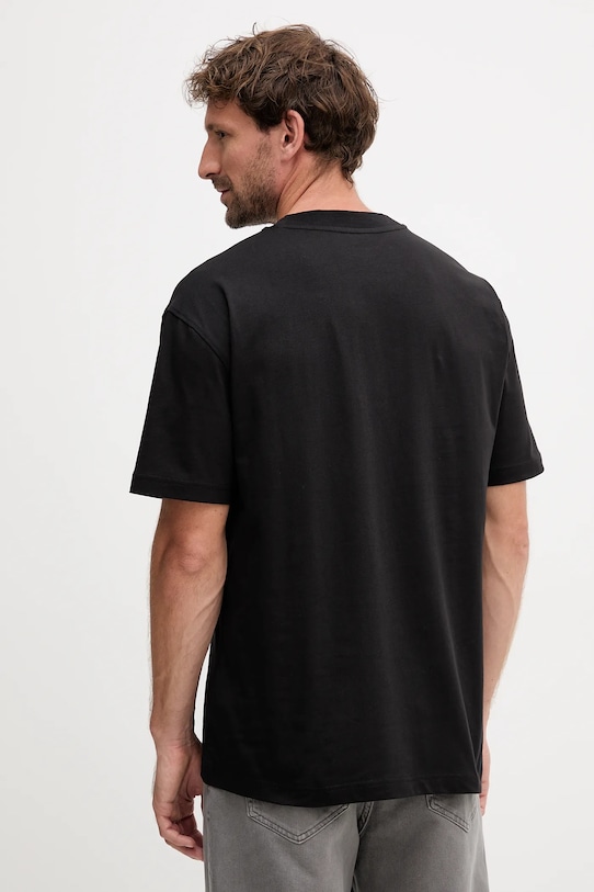 Bavlnené tričko Calvin Klein Jeans J30J327107 čierna SS25