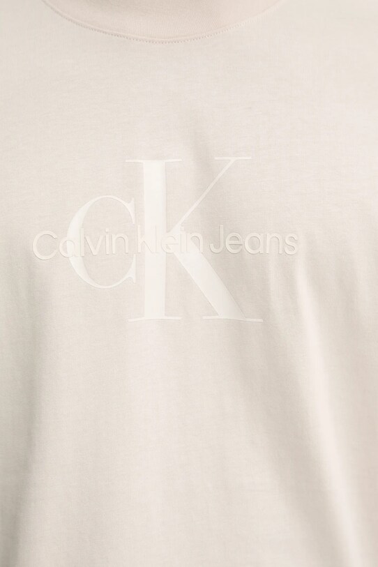Хлопковая футболка Calvin Klein Jeans J30J327109 бежевый