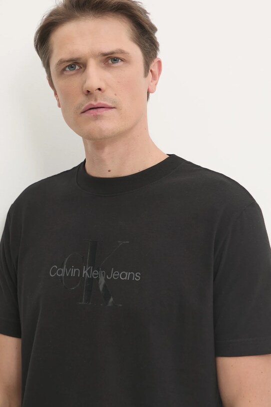Calvin Klein Jeans tricou din bumbac negru J30J327109
