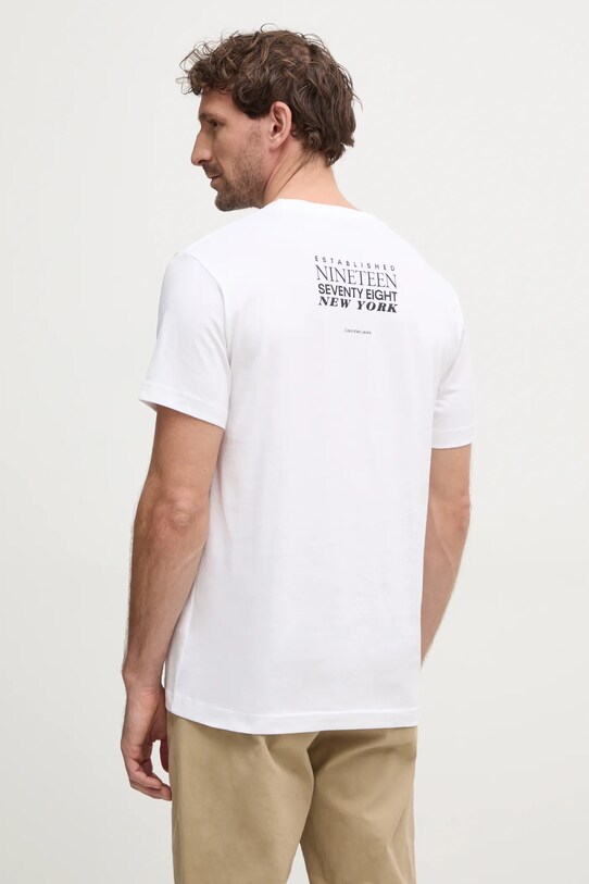 Одяг Бавовняна футболка Calvin Klein Jeans J30J327402 білий
