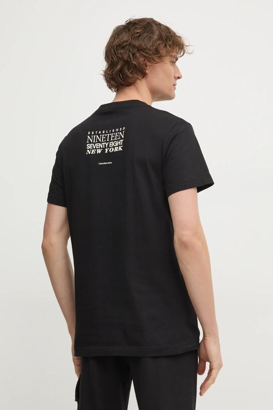 Oblečení Bavlněné tričko Calvin Klein Jeans J30J327402 černá