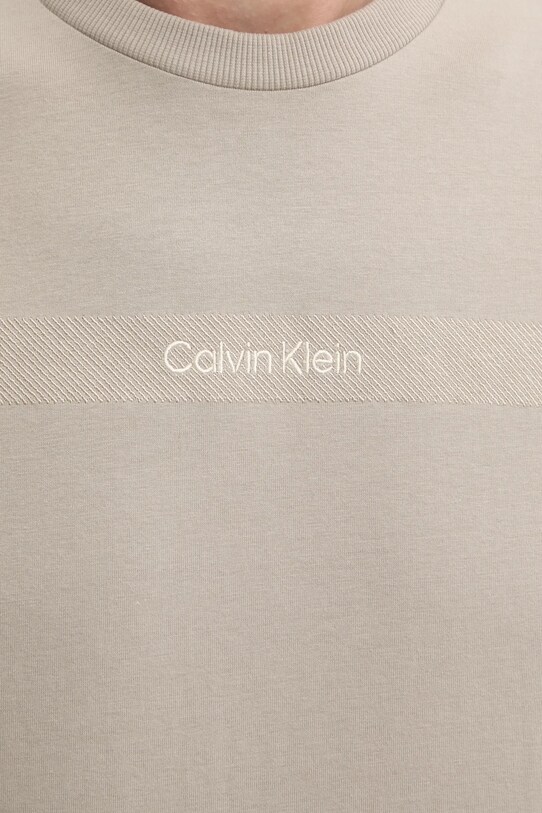 Хлопковая футболка Calvin Klein K10K113791 бежевый