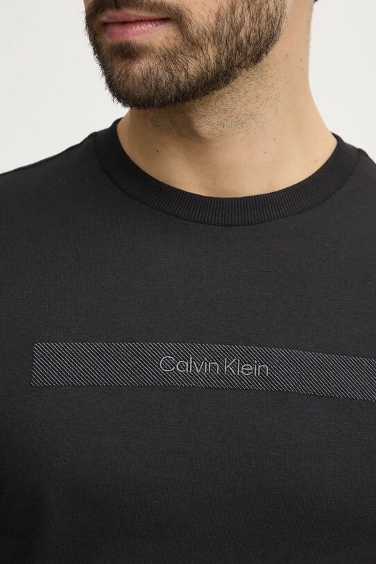 Хлопковая футболка Calvin Klein K10K113791 чёрный