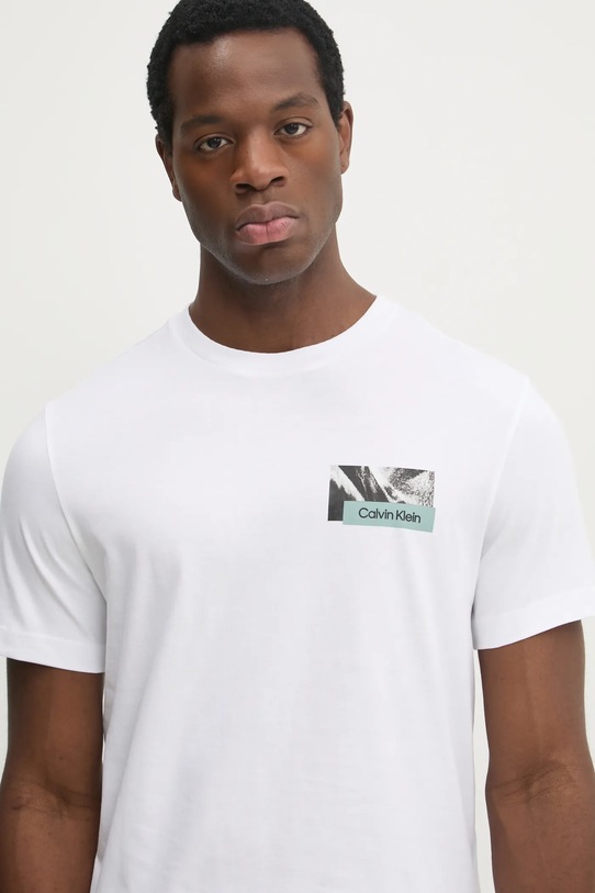 Calvin Klein t-shirt bawełniany biały K10K113799