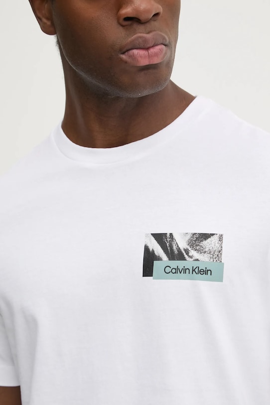 Calvin Klein t-shirt bawełniany K10K113799 biały
