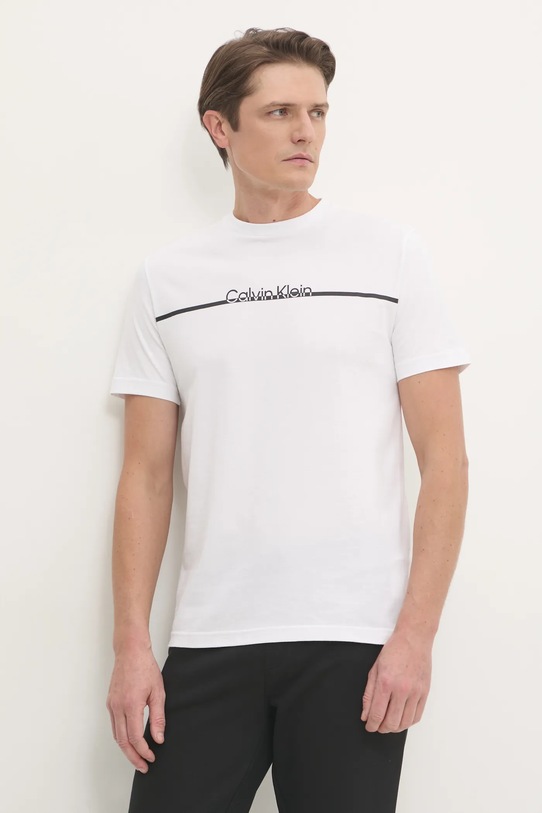 Pamučna majica Calvin Klein bijela K10K113802