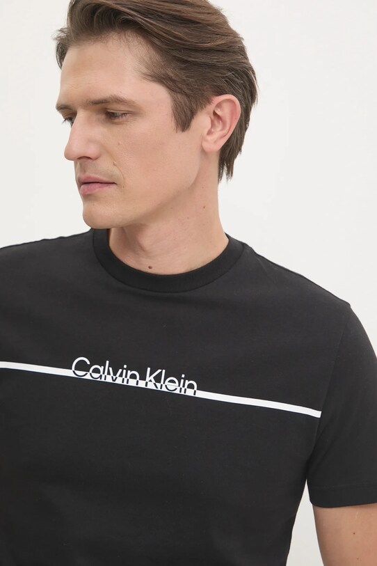 Хлопковая футболка Calvin Klein чёрный K10K113802